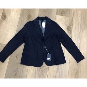 Lands End Jacket Blazer Button Up Woman’s Indigo Extra Small R1